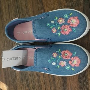 NWT Carter's Slip-on Sneakers Girl's size 12